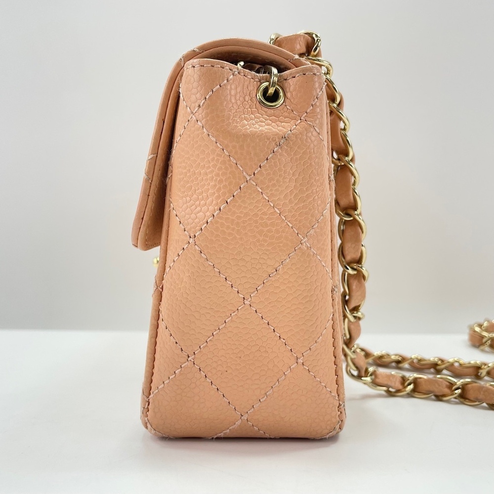 Chanel Mini Matelassé Shoulder Bag, Orange - Picture 5 of 13